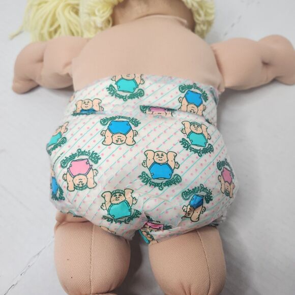 Vintage Cabbage Patch Kids Girl Doll 1978 1983 114 Blonde Hair Green Eyes Tooth - Picture 7 of 16